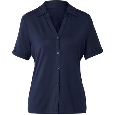 Tchibo - Blusenshirt mit Knopfleiste - Damen - Gr. S - dunkelblau Tchibo - Blusenshirt mit Knopfleiste - Damen - Gr. S - dunkelblau