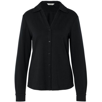 Tchibo - Blusenshirt mit Knopfleiste - Damen - Gr. S - schwarz Tchibo - Blusenshirt mit Knopfleiste - Damen - Gr. S - schwarz