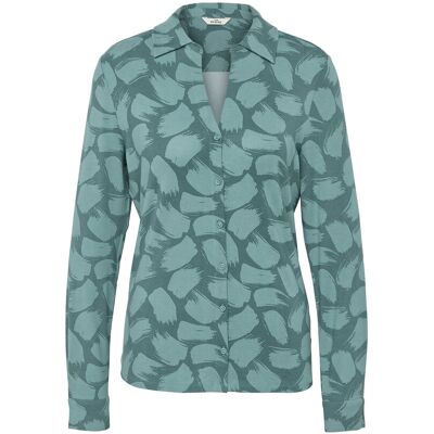 Tchibo - Bedrucktes Blusenshirt mit Knopfleiste - Damen - Gr. M - blau/print Tchibo - Bedrucktes Blusenshirt mit Knopfleiste - Damen - Gr. M - blau/print