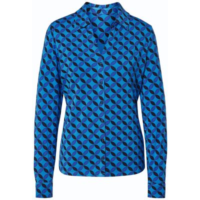 Tchibo - Blusenshirt mit Knopfleiste - Damen - Gr. M - blau/print Tchibo - Blusenshirt mit Knopfleiste - Damen - Gr. M - blau/print