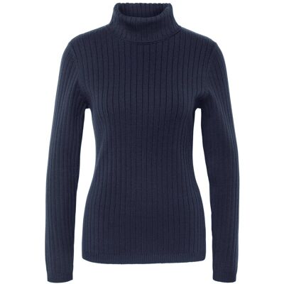 Tchibo - Gerippter Rollkragenpullover - Damen - Gr. XL - dunkelblau Tchibo - Gerippter Rollkragenpullover - Damen - Gr. XL - dunkelblau