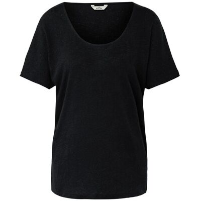 Tchibo - Shirt aus Leinenmix - Damen - Gr. M - schwarz Tchibo - Shirt aus Leinenmix - Damen - Gr. M - schwarz