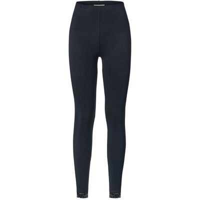 Tchibo - Leggings mit Spitzenborte - Damen - Gr. L - dunkelblau Tchibo - Leggings mit Spitzenborte - Damen - Gr. L - dunkelblau