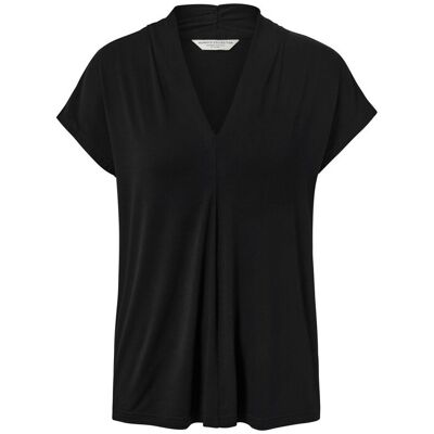 Tchibo - Blusenshirt mit V-Ausschnitt - Damen - Gr. S - schwarz Tchibo - Blusenshirt mit V-Ausschnitt - Damen - Gr. S - schwarz