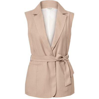Tchibo - Weste mit Bindegürtel - Damen - Gr. 46 - beige Tchibo - Weste mit Bindegürtel - Damen - Gr. 46 - beige