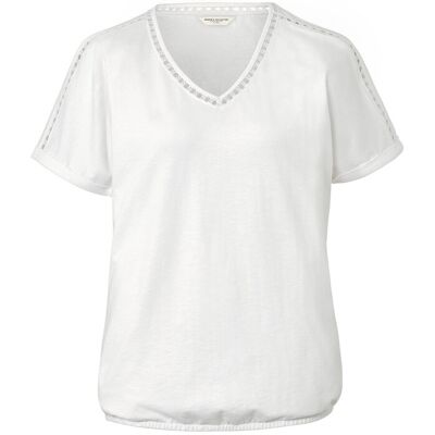 Tchibo - Blusenshirt mit Crochet-Tape - Damen - Gr. M - weiss Tchibo - Blusenshirt mit Crochet-Tape - Damen - Gr. M - weiss