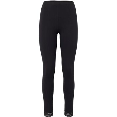 Tchibo - Leggings mit Spitzenborte - Damen - Gr. S - schwarz Tchibo - Leggings mit Spitzenborte - Damen - Gr. S - schwarz