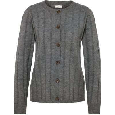 Tchibo - Gerippte Strickjacke - Damen - Gr. S - grau Tchibo - Gerippte Strickjacke - Damen - Gr. S - grau