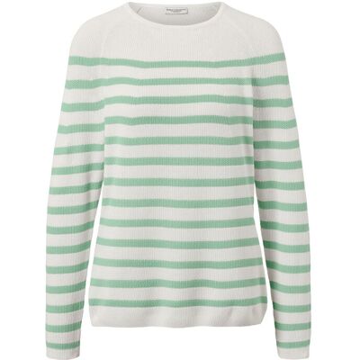 Tchibo - Strickpullover - Damen - Gr. S - hellgrün/gestreift Tchibo - Strickpullover - Damen - Gr. S - hellgrün/gestreift