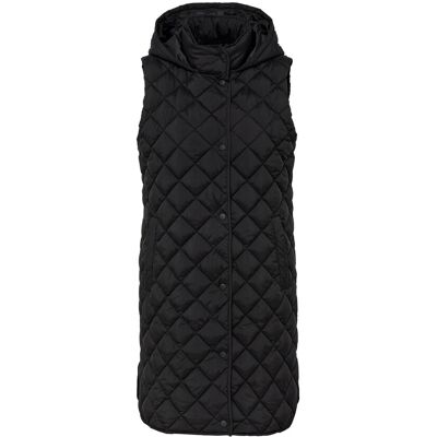 Tchibo - Lange Steppweste mit Kapuze - Damen - Gr. 44 - schwarz Tchibo - Lange Steppweste mit Kapuze - Damen - Gr. 44 - schwarz