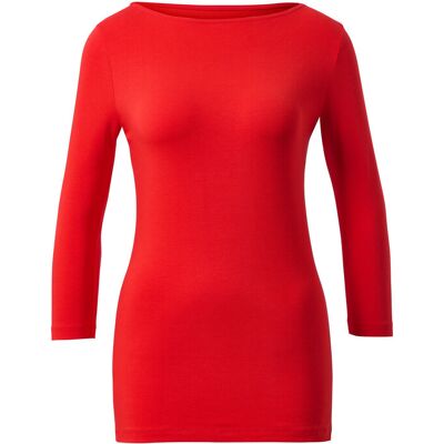Tchibo - Shirt mit 3/4-Arm - Damen - Gr. S - rot Tchibo - Shirt mit 3/4-Arm - Damen - Gr. S - rot
