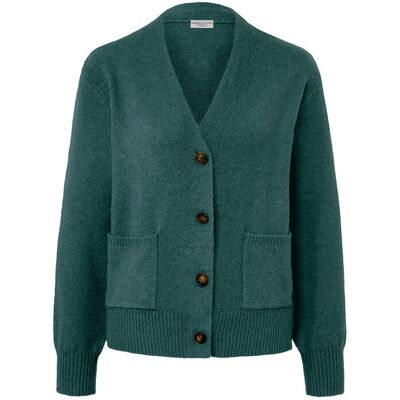 Tchibo - Strickjacke mit Wolle - Damen - Gr. S - dunkelgrün Tchibo - Strickjacke mit Wolle - Damen - Gr. S - dunkelgrün