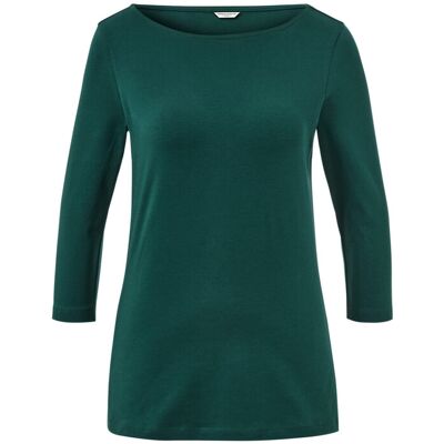Tchibo - Shirt mit 3/4-Arm - Damen - Gr. S - dunkelgrün Tchibo - Shirt mit 3/4-Arm - Damen - Gr. S - dunkelgrün