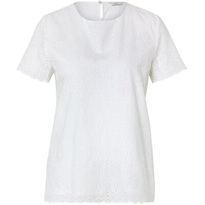 Tchibo - Blusenshirt mit Lochstickerei - Damen - Gr. 38 - weiss Tchibo - Blusenshirt mit Lochstickerei - Damen - Gr. 38 - weiss