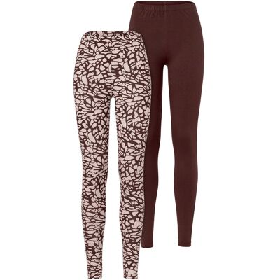 Tchibo - 2 Leggings - Damen - Gr. M - weiß/print Tchibo - 2 Leggings - Damen - Gr. M - weiß/print