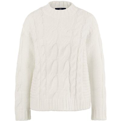 Tchibo - Strickpullover mit Zopfmuster - Damen - Gr. L - creme Tchibo - Strickpullover mit Zopfmuster - Damen - Gr. L - creme