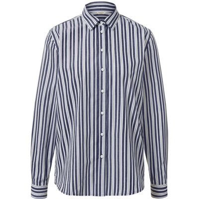 Tchibo - Gestreifte Popeline-Bluse - Damen - Gr. 42 - dunkelblau/gestreift Tchibo - Gestreifte Popeline-Bluse - Damen - Gr. 42 - dunkelblau/gestreift