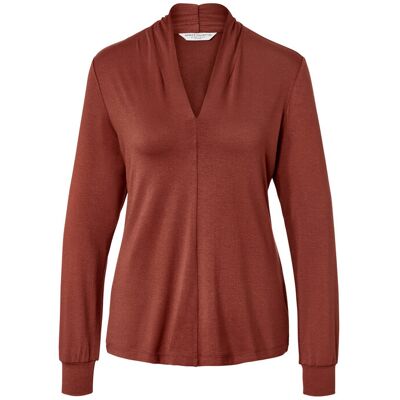 Tchibo - Blusenshirt mit V-Ausschnitt - Damen - Gr. S - braun Tchibo - Blusenshirt mit V-Ausschnitt - Damen - Gr. S - braun