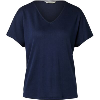 Tchibo - Strukturiertes Shirt - Damen - Gr. L - dunkelblau Tchibo - Strukturiertes Shirt - Damen - Gr. L - dunkelblau