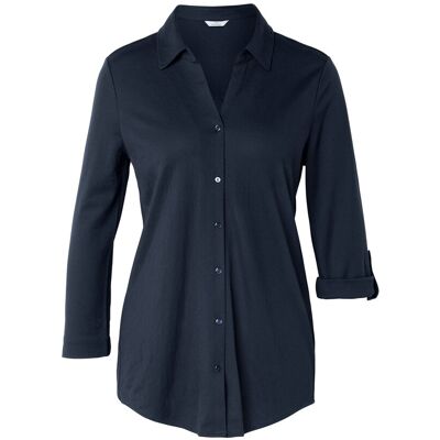 Tchibo - Piqué-Jerseybluse - Damen - Gr. 36 - dunkelblau Tchibo - Piqué-Jerseybluse - Damen - Gr. 36 - dunkelblau