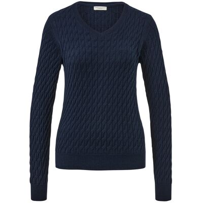 Tchibo - Zopfstrickpullover - Damen - Gr. XL - dunkelblau Tchibo - Zopfstrickpullover - Damen - Gr. XL - dunkelblau