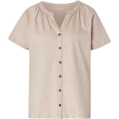 Tchibo - Blusenshirt aus Leinenmix - Damen - Gr. S - beige Tchibo - Blusenshirt aus Leinenmix - Damen - Gr. S - beige
