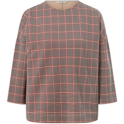 Tchibo - Sweatshirt mit 3/4-Arm - Damen - Gr. L - dunkelblau/kariert Tchibo - Sweatshirt mit 3/4-Arm - Damen - Gr. L - dunkelblau/kariert