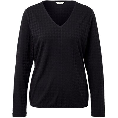 Tchibo - Strukturiertes Langarmshirt - Damen - Gr. S - schwarz Tchibo - Strukturiertes Langarmshirt - Damen - Gr. S - schwarz