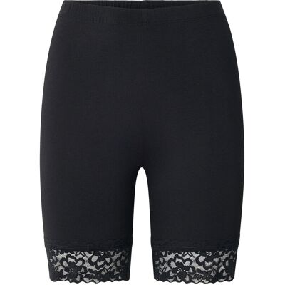 Tchibo - Radlershorts mit Spitzenborte - Damen - Gr. S - schwarz Tchibo - Radlershorts mit Spitzenborte - Damen - Gr. S - schwarz