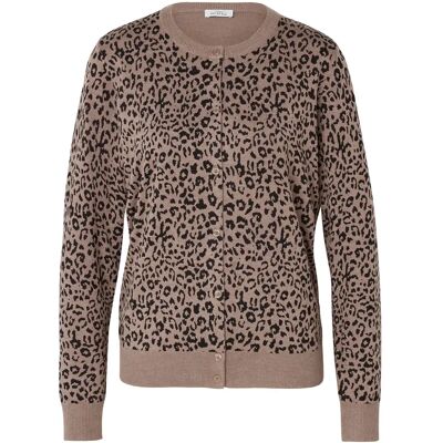 Tchibo - Bedruckter Feinstrick-Cardigan - Damen - Gr. M - hellbraun/print Tchibo - Bedruckter Feinstrick-Cardigan - Damen - Gr. M - hellbraun/print
