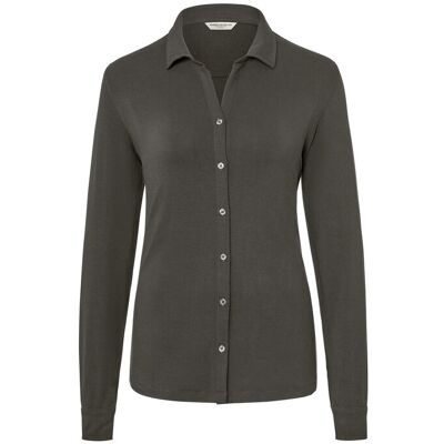 Tchibo - Blusenshirt mit Knopfleiste - Damen - Gr. S - dunkelgrün Tchibo - Blusenshirt mit Knopfleiste - Damen - Gr. S - dunkelgrün