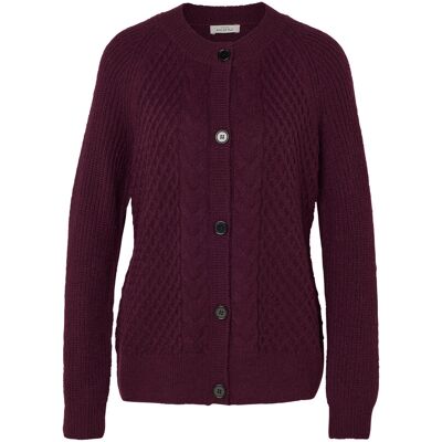 Tchibo - Strickcardigan mit Zopfmuster - Damen - Gr. XXL - dunkelrot Tchibo - Strickcardigan mit Zopfmuster - Damen - Gr. XXL - dunkelrot