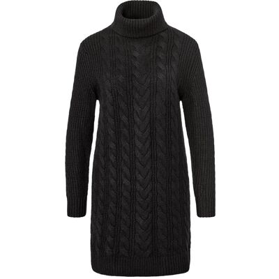 Tchibo - Langer Strickpullover mit Zopfmuster - Damen - Gr. M - schwarz Tchibo - Langer Strickpullover mit Zopfmuster - Damen - Gr. M - schwarz