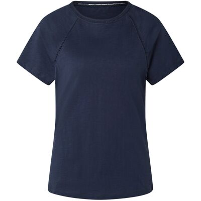 Tchibo - Shirt mit Crochet-Details - Damen - Gr. S - dunkelblau Tchibo - Shirt mit Crochet-Details - Damen - Gr. S - dunkelblau