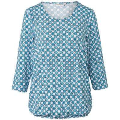 Tchibo - Blusenshirt mit Alloverprint - Damen - Gr. S - weiss/print Tchibo - Blusenshirt mit Alloverprint - Damen - Gr. S - weiss/print