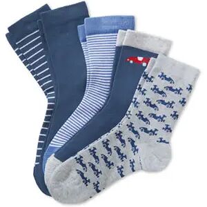 Tchibo - 5 Paar Socken - Dunkelblau/Gestreift -Kinder - Gr.: 16-18 Baumwolle  16-18 unisex