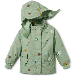 Tchibo - Thermo-Regenjacke mit Monsterprint - Grün -Kinder - Gr.: 122/128 Polyester Grün 122/128 unisex