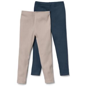 Tchibo - 2 Kinder-Rippleggings - Blau -Kinder - Gr.: 110/116 Baumwolle 1x 110/116 unisex