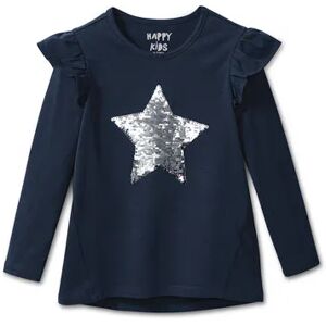 Tchibo - Langarmshirt mit Wendepailletten - Dunkelblau -Kinder - Gr.: 122/128 Baumwolle  122/128 unisex