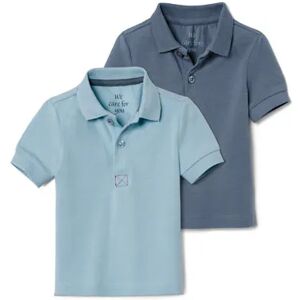 Tchibo - 2 Jersey-Poloshirts - Hellblau -Kinder - Gr.: 110/116 Baumwolle 1x 110/116 unisex