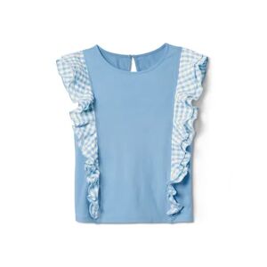 Tchibo - Shirt aus Bio-Baumwolle - Weiss/Kariert -Kinder - 100% Baumwolle - Gr.: 134/140 Baumwolle Blau 134/140 unisex
