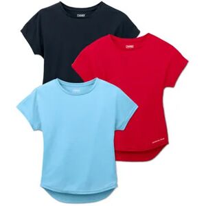 Tchibo - 3 Mädchen-Funktionsshirts mit recyceltem Material - Dunkelblau -Kinder - Gr.: 158/164 Polyester 1x 158/164 unisex