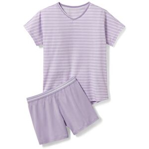 Tchibo - Kinder-Pyjama - Violett/Gestreift -Kinder - 100% Baumwolle - Gr.: 170/176 Baumwolle  170/176 unisex