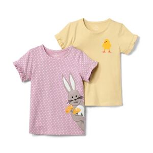 Tchibo - 2 Kleinkinder-T-Shirts - Weiss -Kinder - 100% Baumwolle - Gr.: 98/104 Baumwolle 1x 98/104 unisex