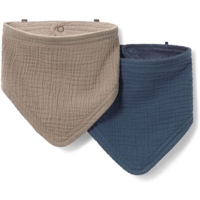 Tchibo - 2 Baby-Kleinkind-Musselin-Halstücher - blau Tchibo - 2 Baby-Kleinkind-Musselin-Halstücher - blau