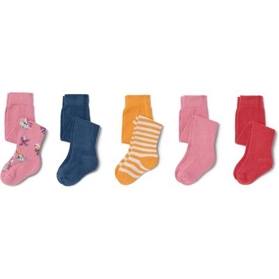 Tchibo - 5 Kinder-Baumwoll-Strumpfhosen - Baby - Gr. 62/68 - blau/gestreift Tchibo - 5 Kinder-Baumwoll-Strumpfhosen - Baby - Gr. 62/68 - blau/gestreift