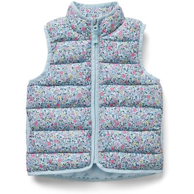Tchibo - Kinder-Steppweste - Jungen - Gr. 110/116 - hellblau/geblümt Tchibo - Kinder-Steppweste - Jungen - Gr. 110/116 - hellblau/geblümt