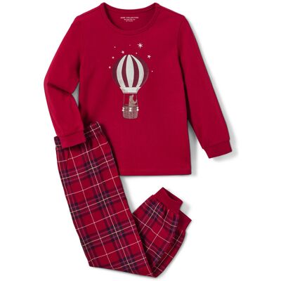 Tchibo - Kinder-Pyjama »Ballon« - Baby - Gr. 98/104 - weiß/kariert Tchibo - Kinder-Pyjama »Ballon« - Baby - Gr. 98/104 - weiß/kariert
