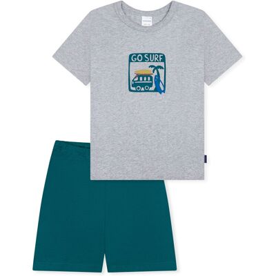 Schiesser Kurzer Kinder-Pyjama - Baby - Gr. 92 - grau Schiesser Kurzer Kinder-Pyjama - Baby - Gr. 92 - grau
