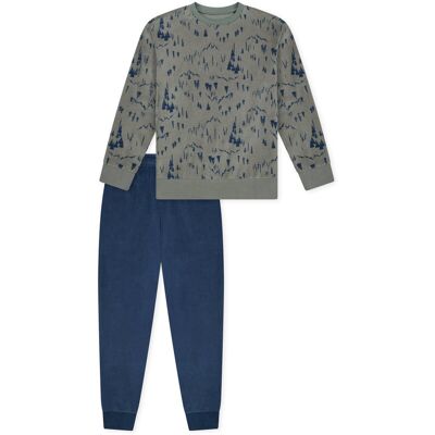 Schiesser Kinder-Pyjama mit Bündchen - Baby - Gr. 98 - grün Schiesser Kinder-Pyjama mit Bündchen - Baby - Gr. 98 - grün